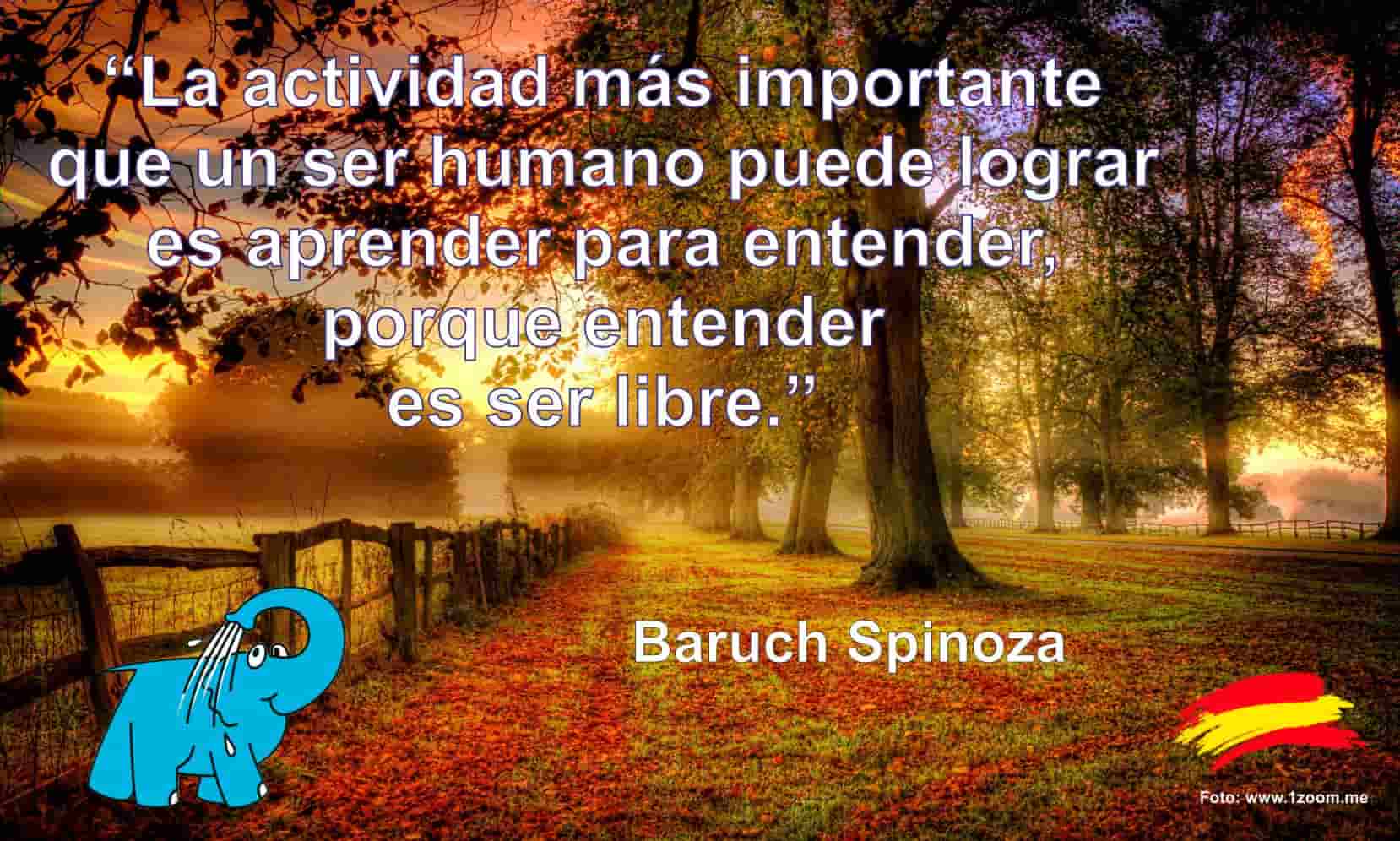 La actividad más importante que un ser humano puede lograr es aprender para entender, porque entender es ser libre.